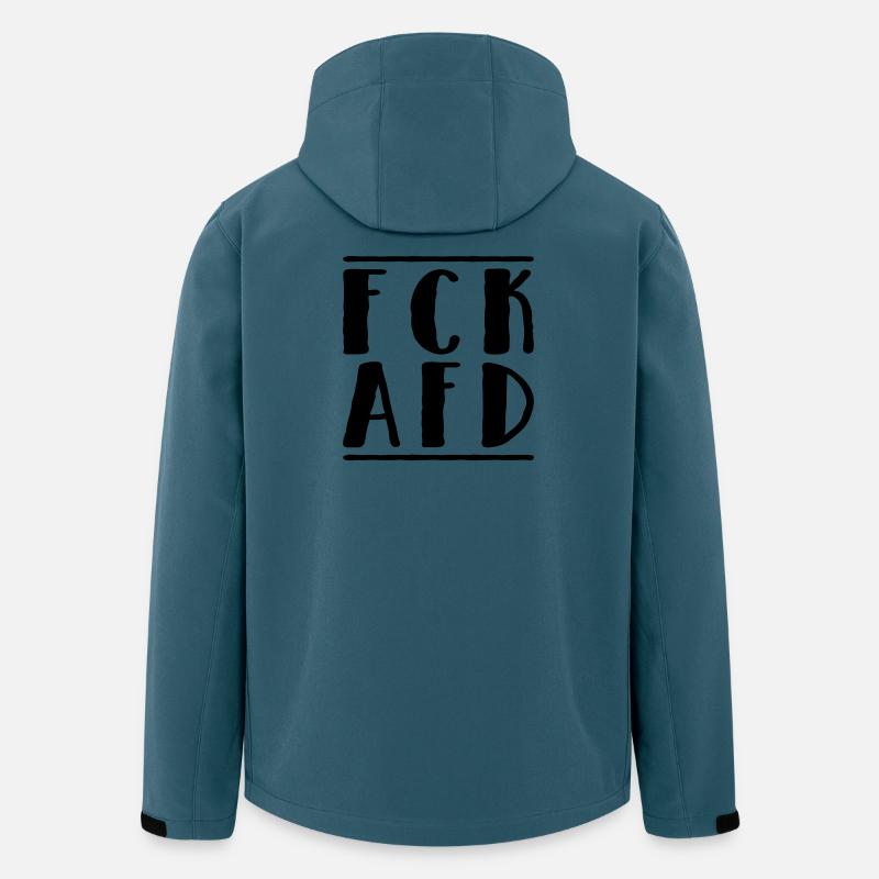 Fck Afd - Recycelte Männer Softshell-Jacke von Stanley/Stella - Dunkles Petrol