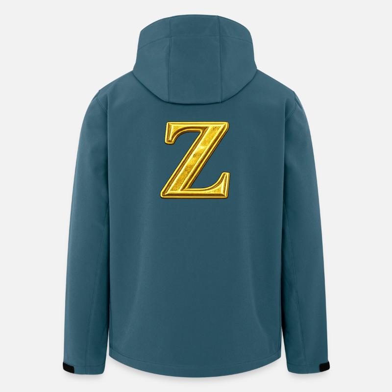 Goldenes Z Metallglanz - Recycelte Männer Softshell-Jacke von Stanley/Stella - Dunkles Petrol