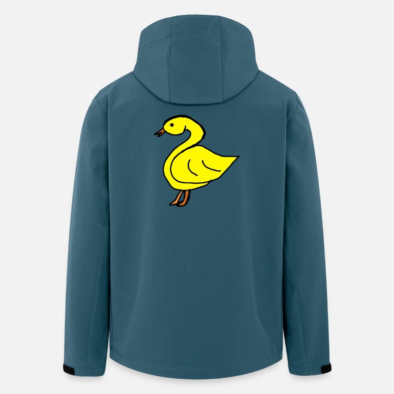 Gelbe Enten-Silhouette Schwarz - Recycelte Männer Softshell-Jacke von Stanley/Stella - Dunkles Petrol