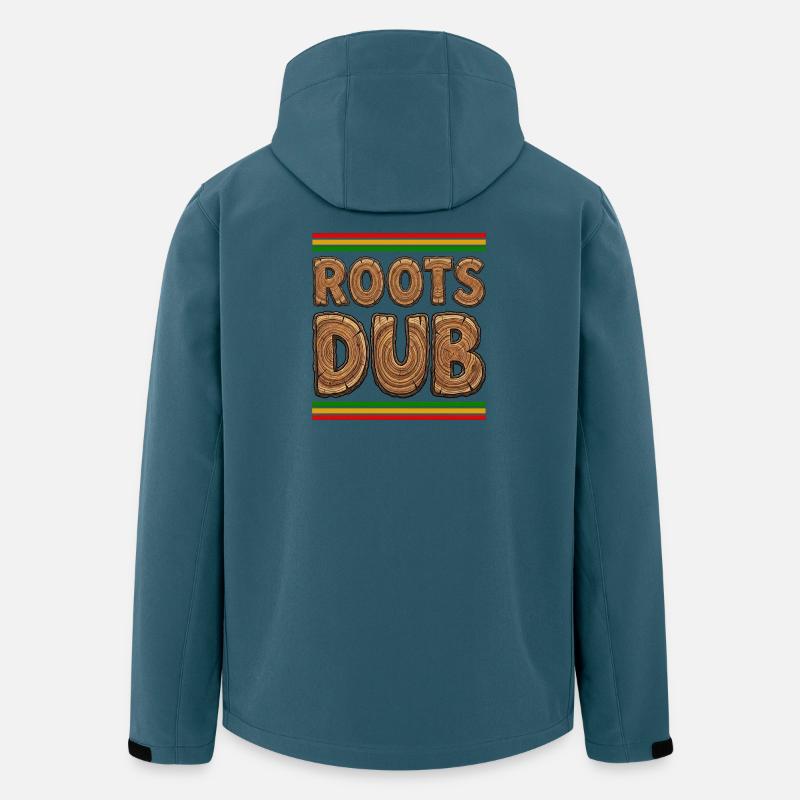 Roots Dub Holz - Recycelte Männer Softshell-Jacke von Stanley/Stella - Dunkles Petrol