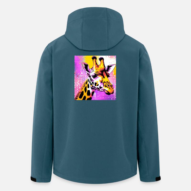 Giraffe - Recycelte Männer Softshell-Jacke von Stanley/Stella - Dunkles Petrol