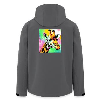 giraffe - Men’s Recycled Softshell Jacket by Stanley/Stella - stargazer - Back - AI Model Male 185 light (185cm)