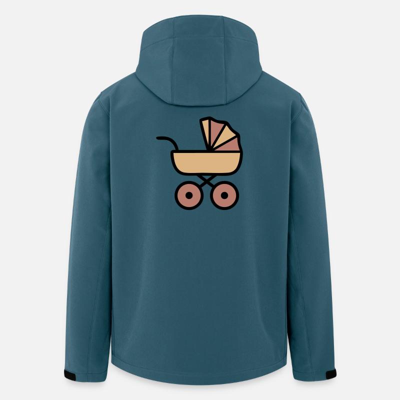 Kinderwagen Baby Boho Icon - Recycelte Männer Softshell-Jacke von Stanley/Stella - Dunkles Petrol