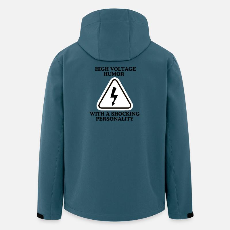 Blitzwarnung Dreieckszeichen - Recycelte Männer Softshell-Jacke von Stanley/Stella - Dunkles Petrol