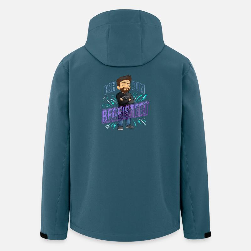 Ich bin begeistert - Recycelte Männer Softshell-Jacke von Stanley/Stella - Dunkles Petrol