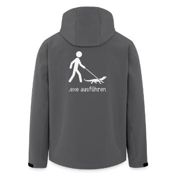 exe ausführen - Recycelte Männer Softshell-Jacke von Stanley/Stella -  - Hinten - AI Model Male 185 light (185cm)