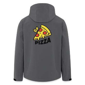 Pizza Stück Schriftzug Italien Pizzeria - Recycelte Männer Softshell-Jacke von Stanley/Stella - Dunkles Petrol - Hinten - AI Model Male 185 light (185cm)
