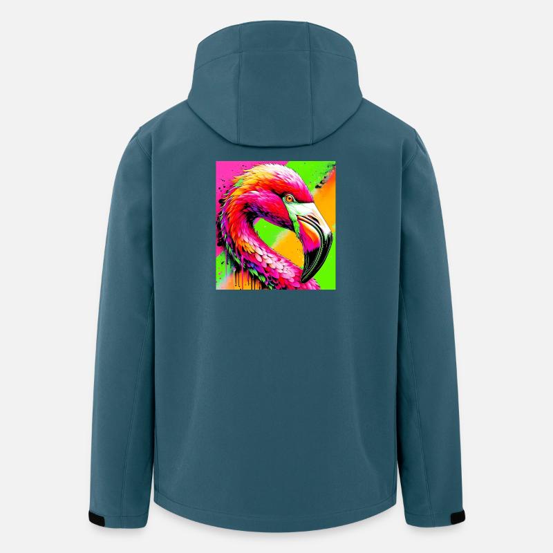 Flamingo - Recycelte Männer Softshell-Jacke von Stanley/Stella - Dunkles Petrol