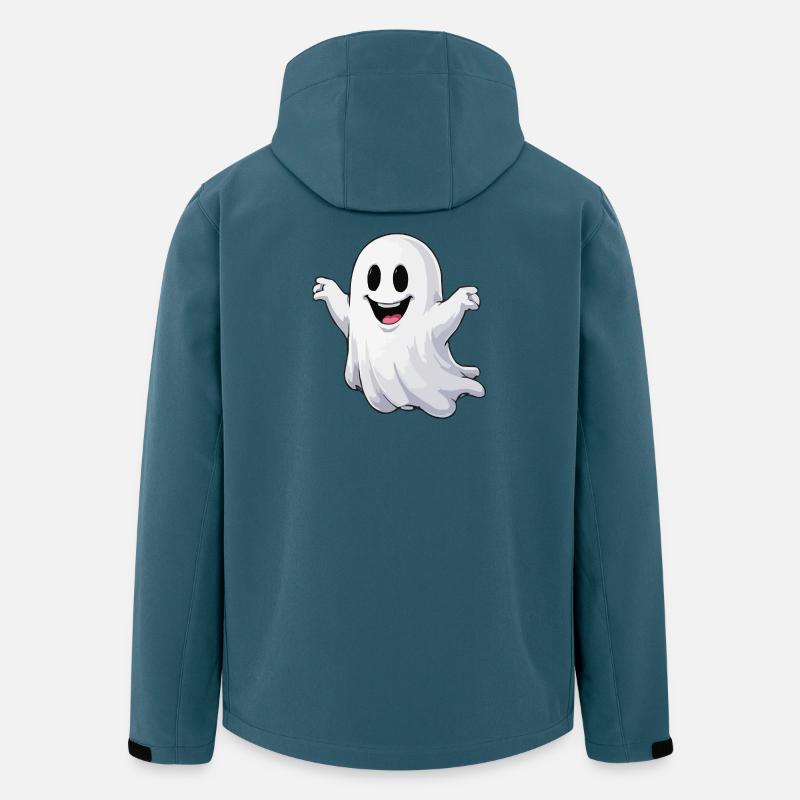 Fröhlicher Cartoon-Geist - Recycelte Männer Softshell-Jacke von Stanley/Stella - Dunkles Petrol