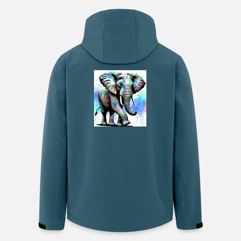 Elefant - Recycelte Männer Softshell-Jacke von Stanley/Stella - Dunkles Petrol