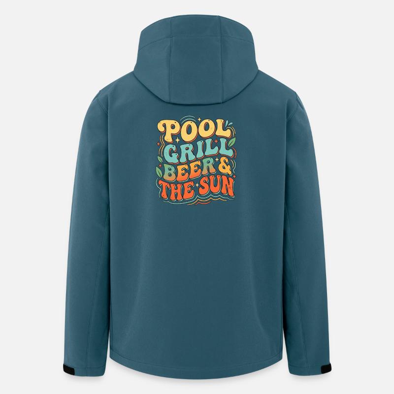 Bier Poolparty - Recycelte Männer Softshell-Jacke von Stanley/Stella - Dunkles Petrol