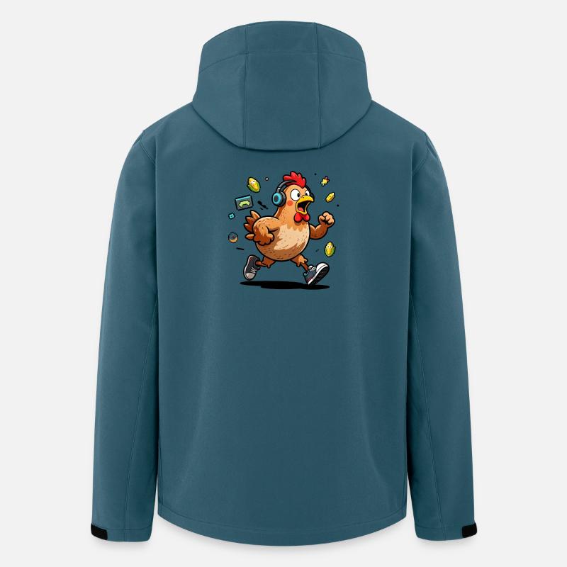 Free-range player rooster chicken - Men’s Recycled Softshell Jacket by Stanley/Stella - stargazer