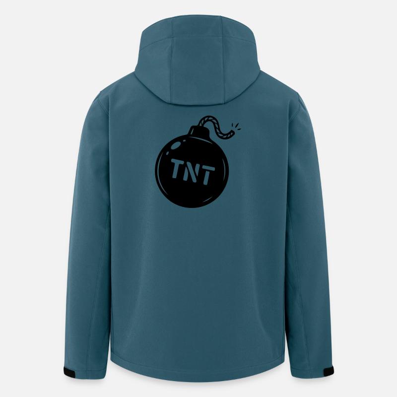 Symbole TNT de la bombe - Veste softshell homme en polyester recyclé Stanley/Stella - bleu pétrole foncé
