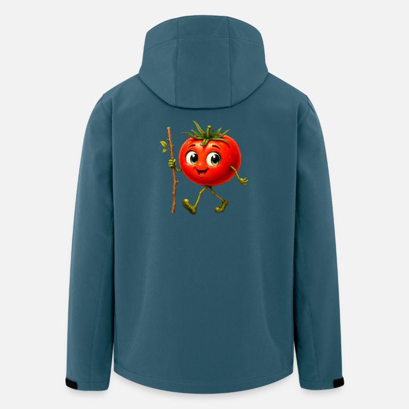 Tomate mit Stock - Recycelte Männer Softshell-Jacke von Stanley/Stella - Dunkles Petrol