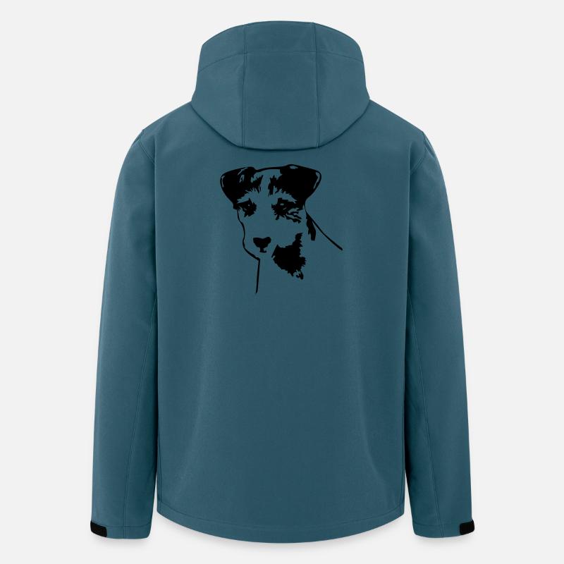 Parson Russell Terrier Kopf - Recycelte Männer Softshell-Jacke von Stanley/Stella - Dunkles Petrol