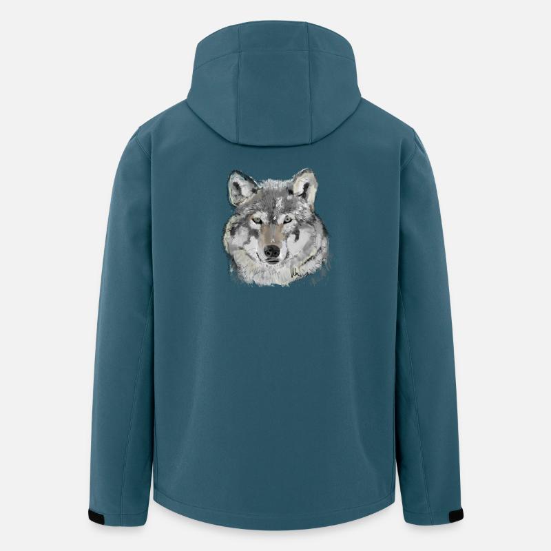 Wolf - Recycelte Männer Softshell-Jacke von Stanley/Stella - Dunkles Petrol