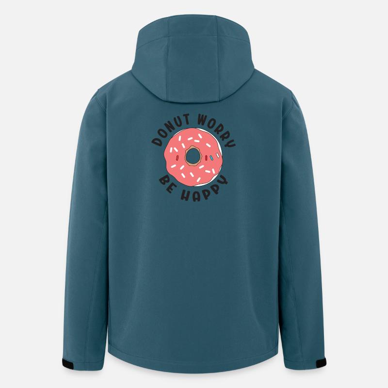 Donut Sorge Sei glücklich - Recycelte Männer Softshell-Jacke von Stanley/Stella - Dunkles Petrol