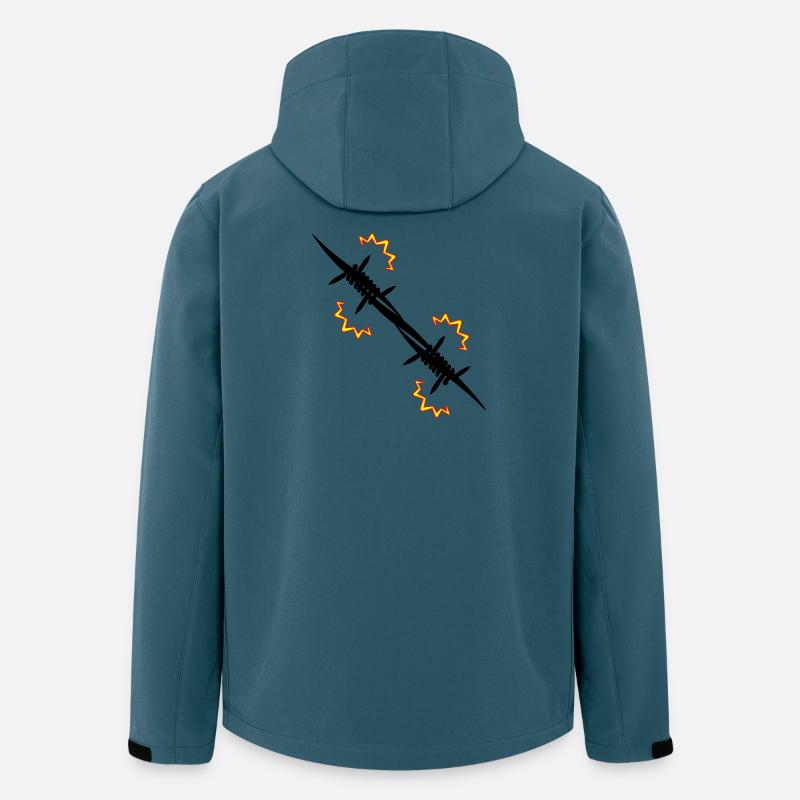 Elektrozaun Stacheldraht - Recycelte Männer Softshell-Jacke von Stanley/Stella - Dunkles Petrol
