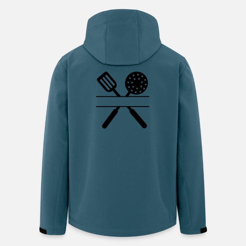 Outils de cuisson croisés - Veste softshell homme en polyester recyclé Discoverer Stanley/Stella - bleu pétrole foncé