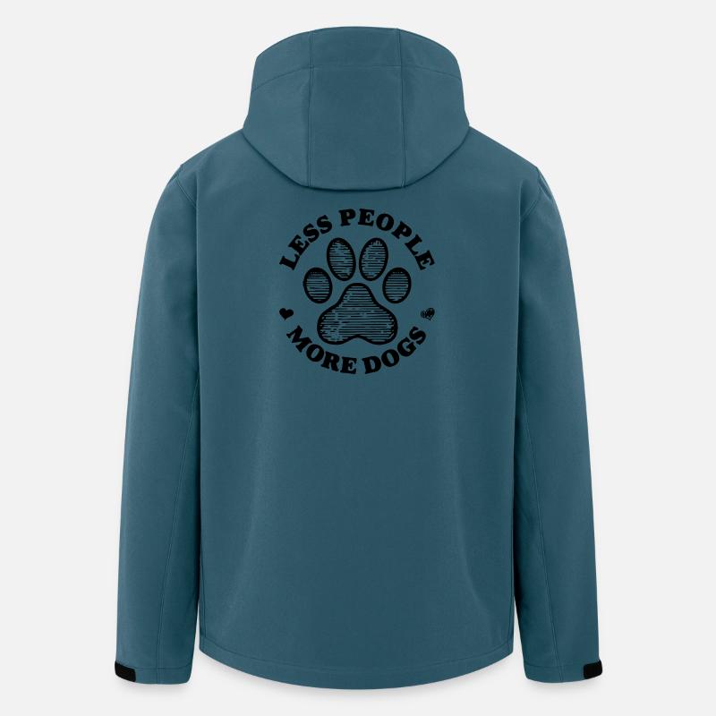 Weniger Menschen, mehr Hunde - Recycelte Männer Softshell-Jacke von Stanley/Stella - Dunkles Petrol