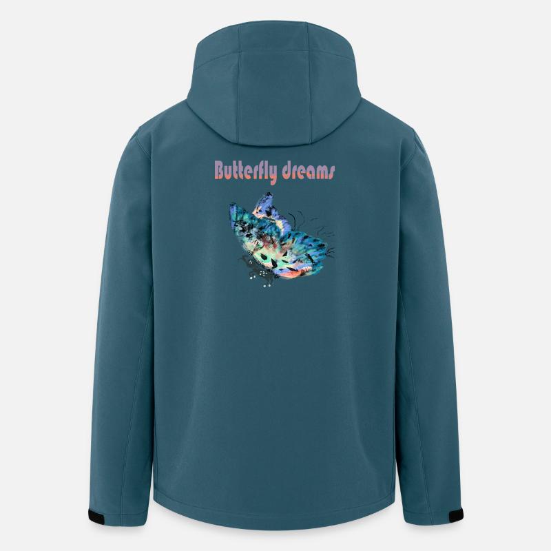 SCHMETTERLINGSTRÄUME - Recycelte Männer Softshell-Jacke von Stanley/Stella - Dunkles Petrol