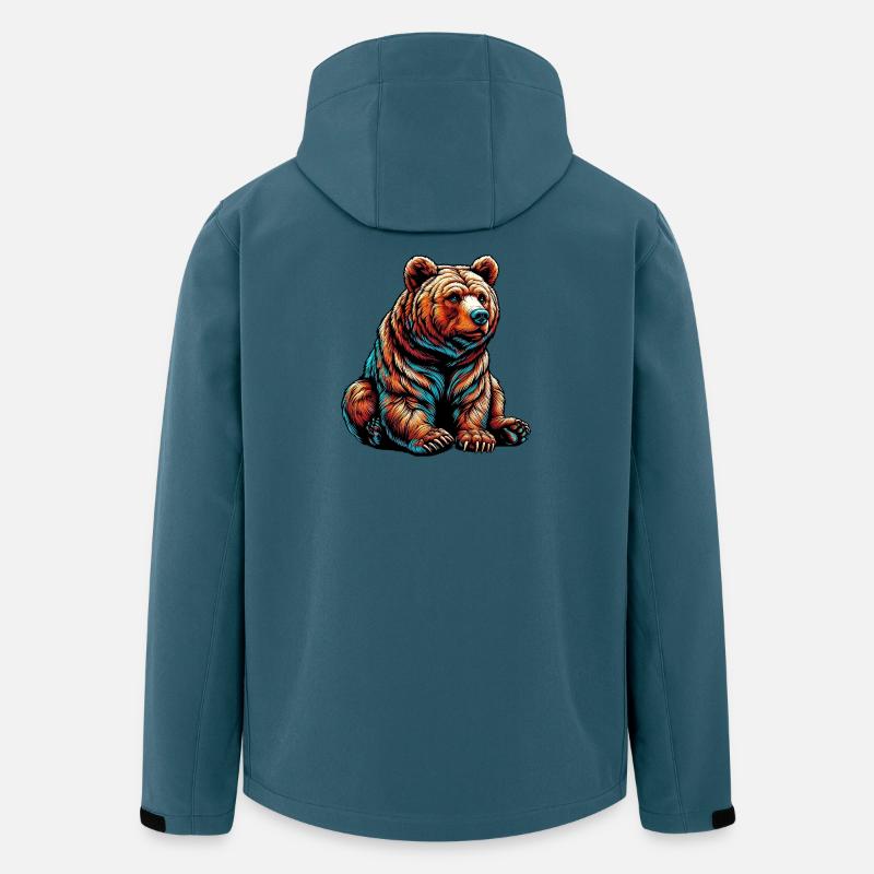 Bär - Recycelte Männer Softshell-Jacke von Stanley/Stella - Dunkles Petrol