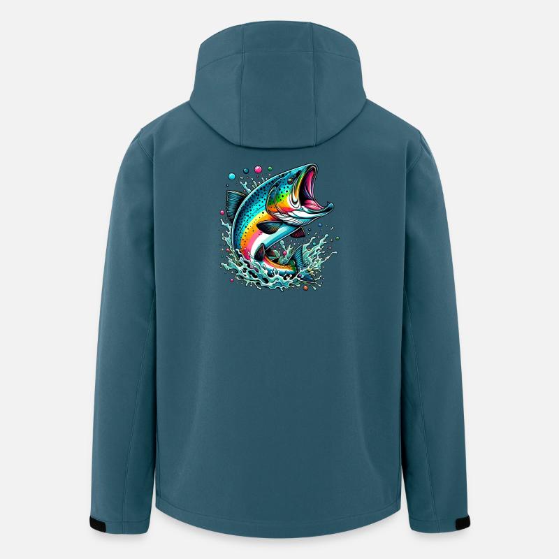 Laks - Stanley/Stella herre softshelljakke i genanvendt polyester - mørk petrol