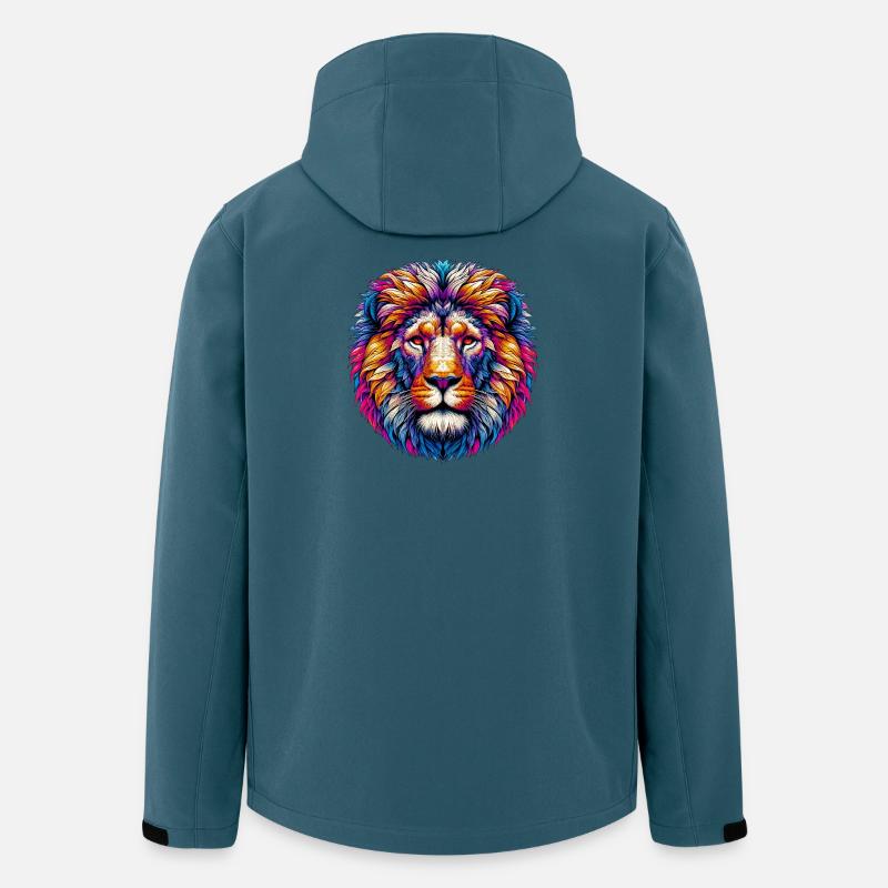 Löwe - Recycelte Männer Softshell-Jacke von Stanley/Stella - Dunkles Petrol