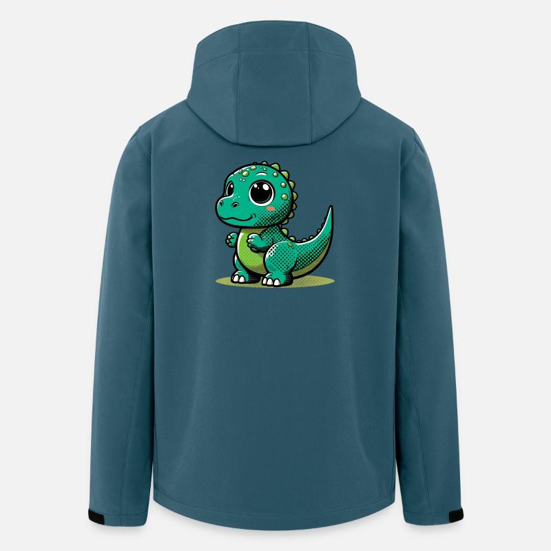 Dinosaurier - Recycelte Männer Softshell-Jacke von Stanley/Stella - Dunkles Petrol