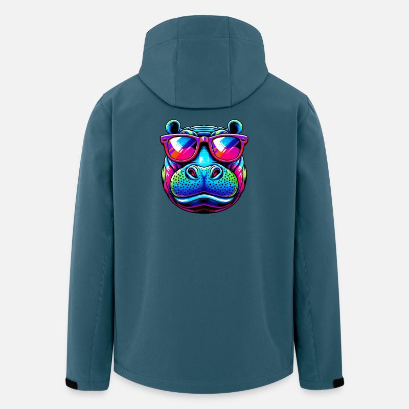 Nilpferd - Recycelte Männer Softshell-Jacke von Stanley/Stella - Dunkles Petrol