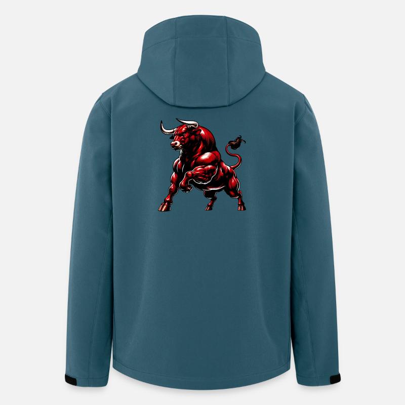 Stier - Recycelte Männer Softshell-Jacke von Stanley/Stella - Dunkles Petrol