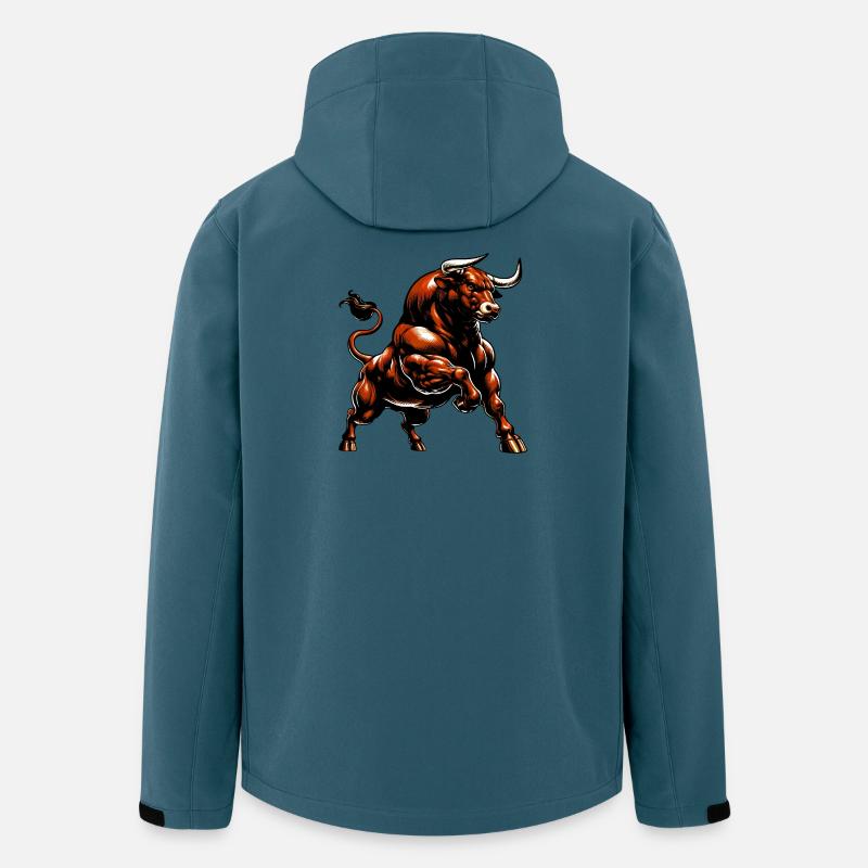 Stier - Recycelte Männer Softshell-Jacke von Stanley/Stella - Dunkles Petrol