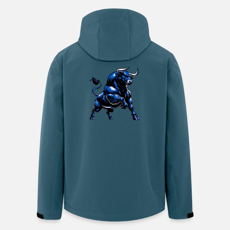 Stier - Recycelte Männer Softshell-Jacke von Stanley/Stella - Dunkles Petrol