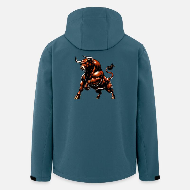 Stier - Recycelte Männer Softshell-Jacke von Stanley/Stella - Dunkles Petrol