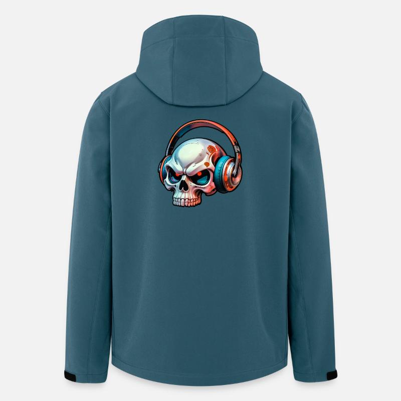 Schädel mit kopfhörer - Recycelte Männer Softshell-Jacke von Stanley/Stella - Dunkles Petrol