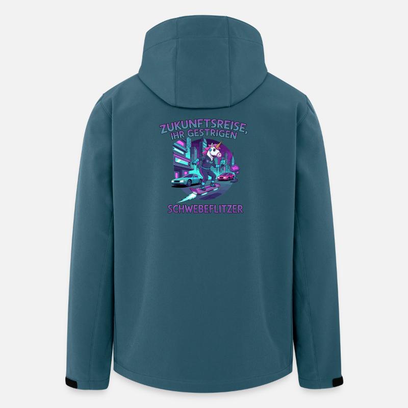Zukunftseinhorn - Recycelte Männer Softshell-Jacke von Stanley/Stella - Dunkles Petrol