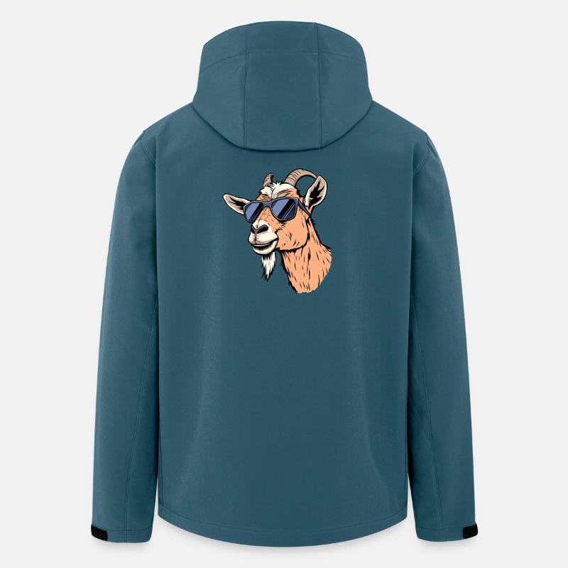 Ziege - Recycelte Männer Softshell-Jacke von Stanley/Stella - Dunkles Petrol