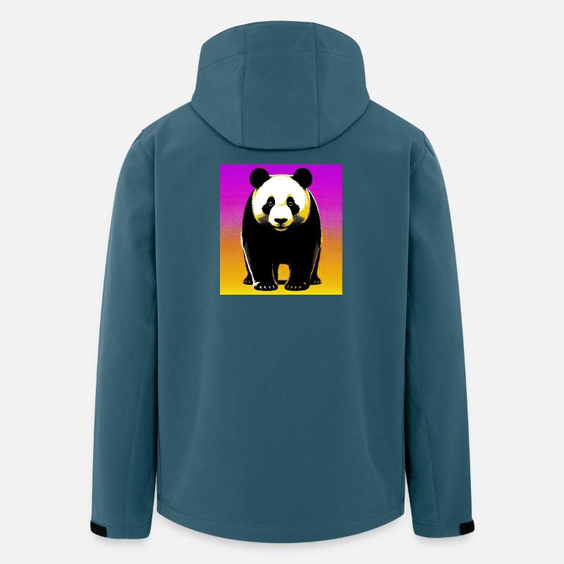 Panda - Recycelte Männer Softshell-Jacke von Stanley/Stella - Dunkles Petrol