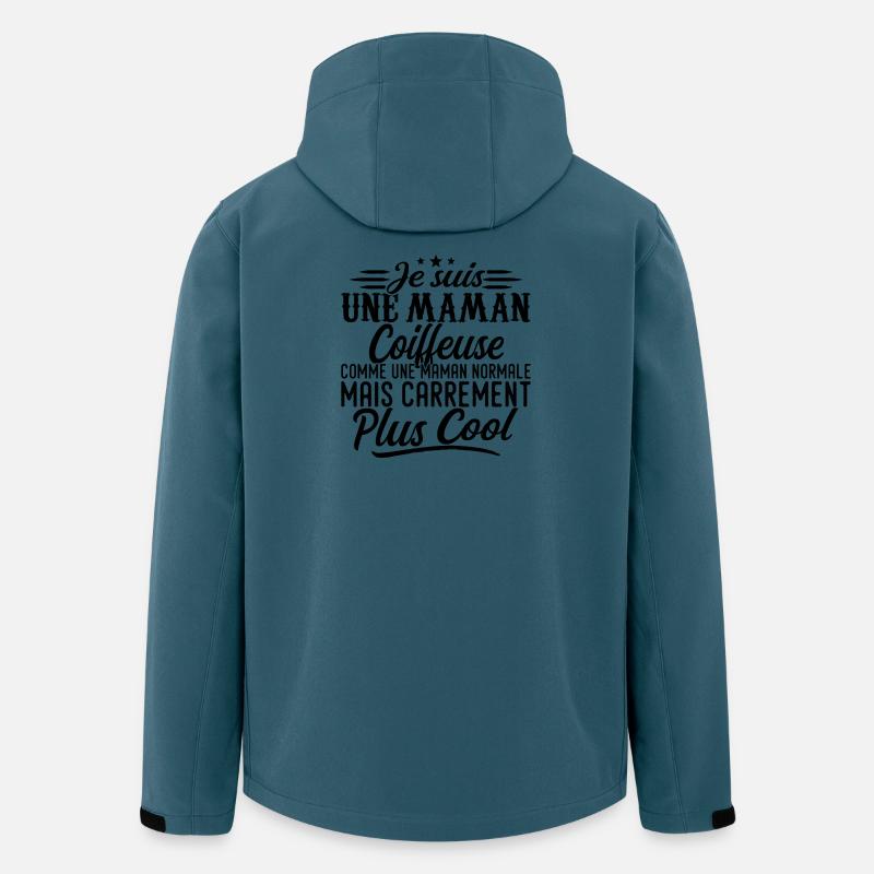 Friseur-Mama: normal, aber knallharter - Recycelte Männer Softshell-Jacke von Stanley/Stella - Dunkles Petrol