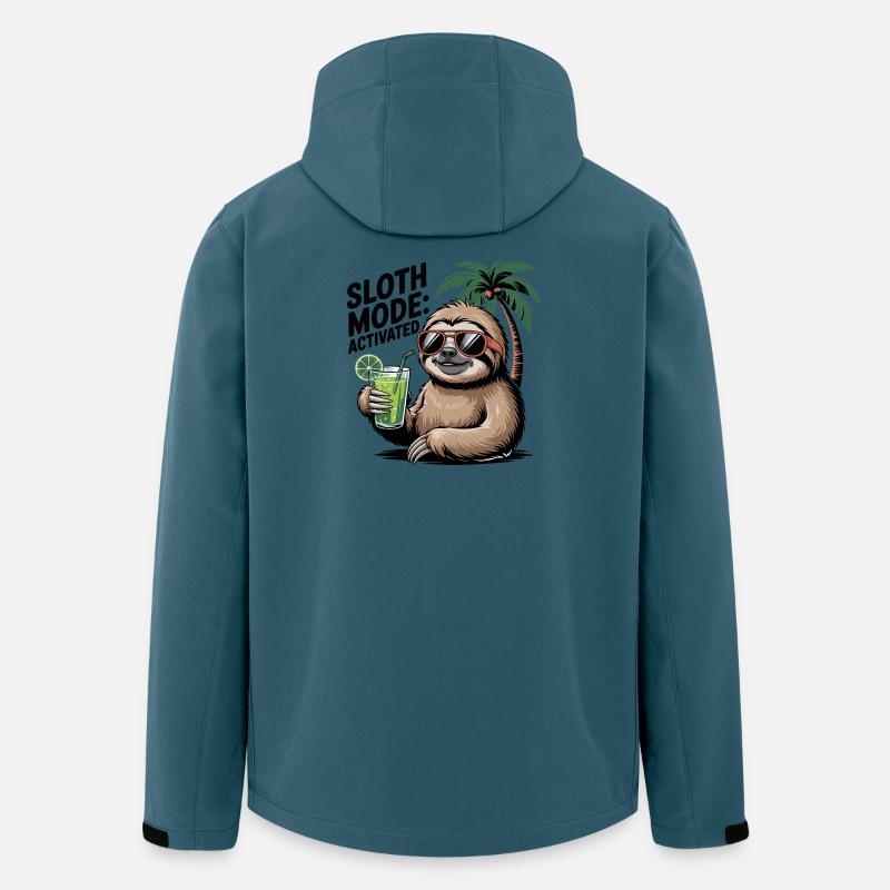 Sloth Mode Cocktail Funny Sloth - Men’s Recycled Softshell Jacket by Stanley/Stella - stargazer