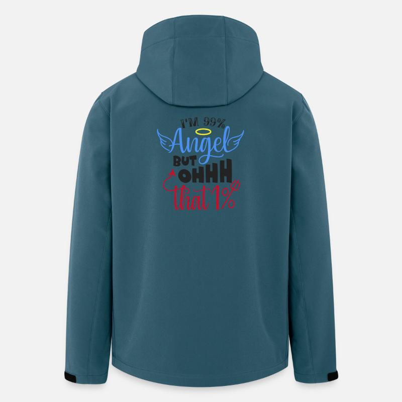 Engel Humor T-Shirt Design - Recycelte Männer Softshell-Jacke von Stanley/Stella - Dunkles Petrol