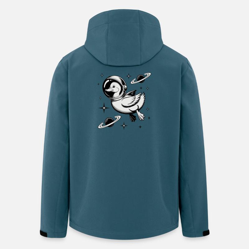 Goose in Space - Cool Astonomy Logo - Recycelte Männer Softshell-Jacke von Stanley/Stella - Dunkles Petrol