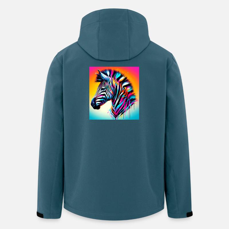 Zebra - Recycelte Männer Softshell-Jacke Discoverer von Stanley/Stella - Dunkles Petrol