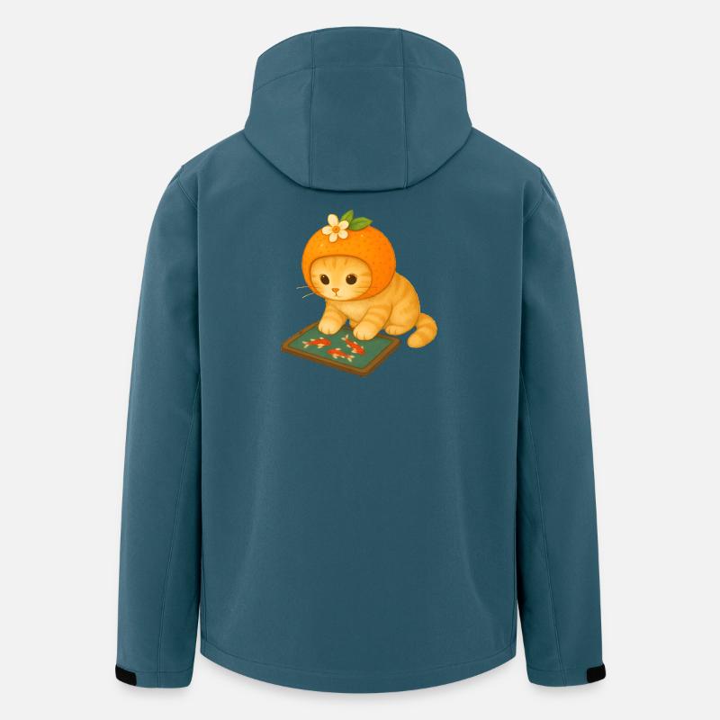 Bright Fruit Cat für Kinder - Recycelte Männer Softshell-Jacke von Stanley/Stella - Dunkles Petrol