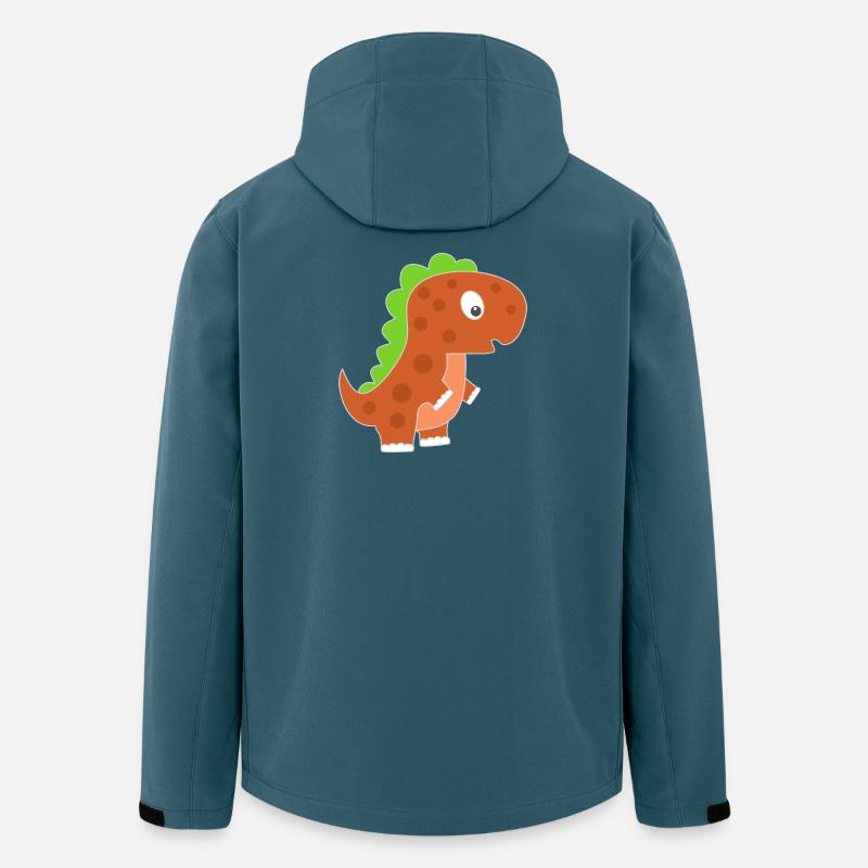 Verspielter Dinosaurier Cartoon - Recycelte Männer Softshell-Jacke von Stanley/Stella - Dunkles Petrol