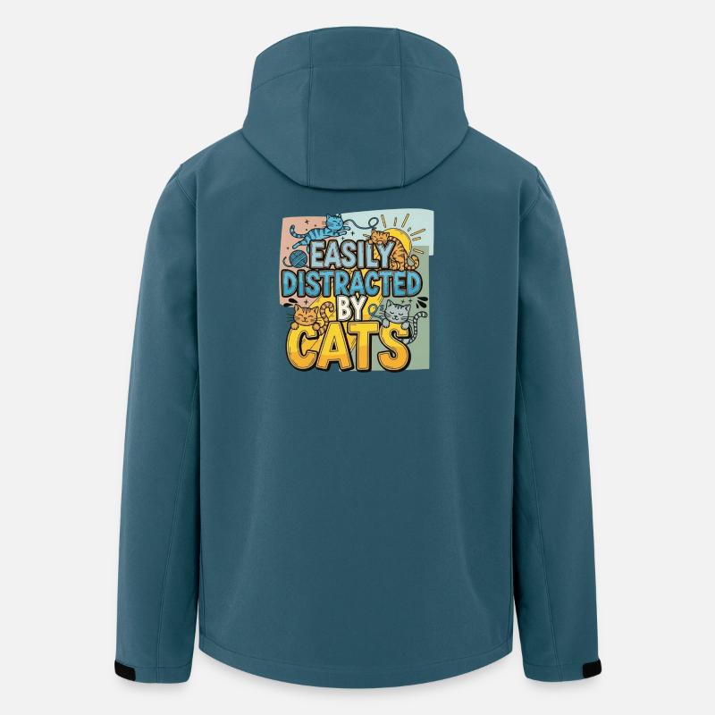 Leicht von Katzen ablenkbar - Recycelte Männer Softshell-Jacke von Stanley/Stella - Dunkles Petrol