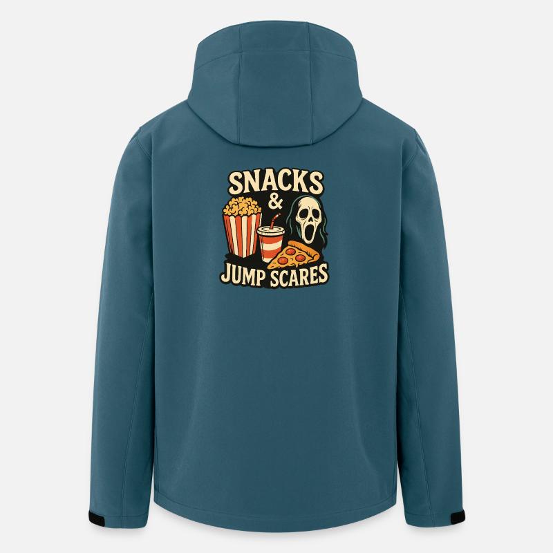 Snacks & Jump Scares, Halloween - Recycelte Männer Softshell-Jacke von Stanley/Stella - Dunkles Petrol