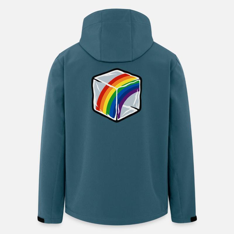 Regenbogen im Würfel - Recycelte Männer Softshell-Jacke von Stanley/Stella - Dunkles Petrol