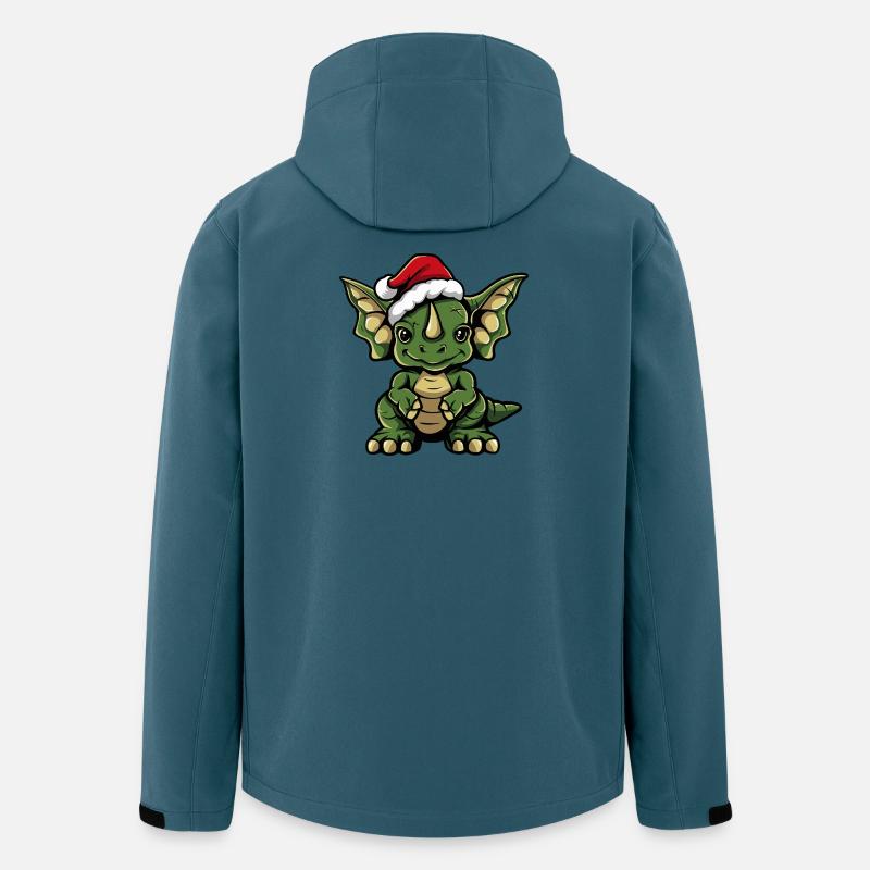 Dinosaurier triceratops Weihnachten - Recycelte Männer Softshell-Jacke von Stanley/Stella - Dunkles Petrol