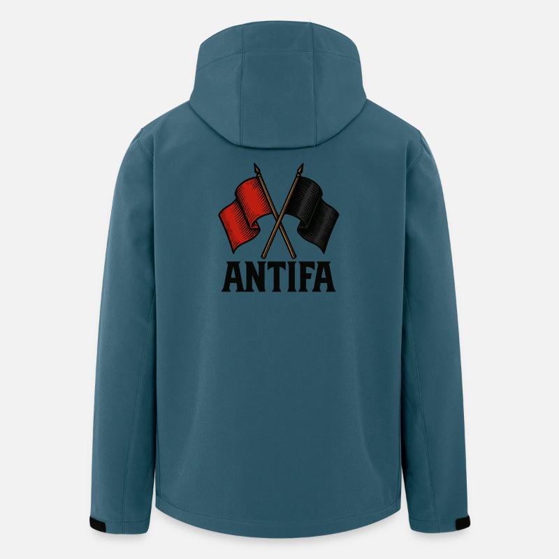 Antifa - Recycelte Männer Softshell-Jacke von Stanley/Stella - Dunkles Petrol
